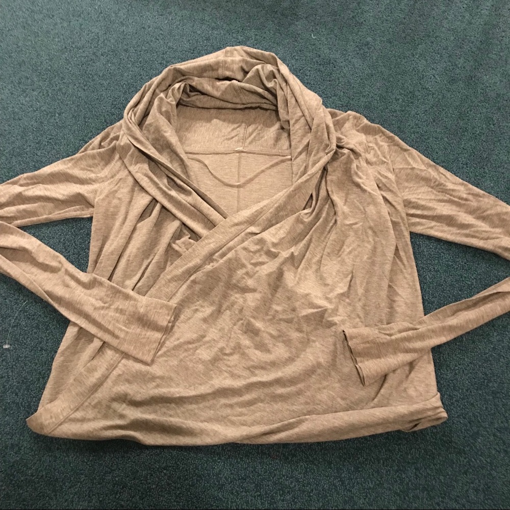 Lululemon grey cowl neck top